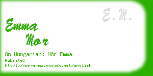 emma mor business card