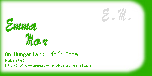 emma mor business card